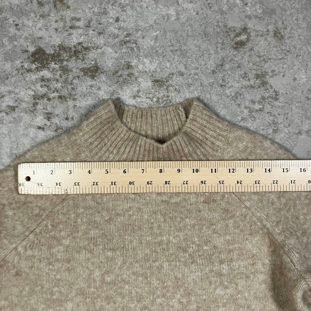 Banana Republic Womens Tan Wool Blend Mock Neck Sweater Medium - Picture 8 of 11